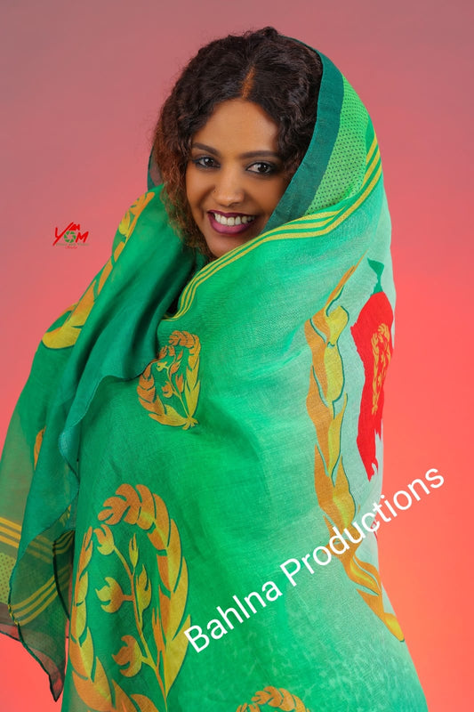 Bahlna Eritrean Scarf - Green